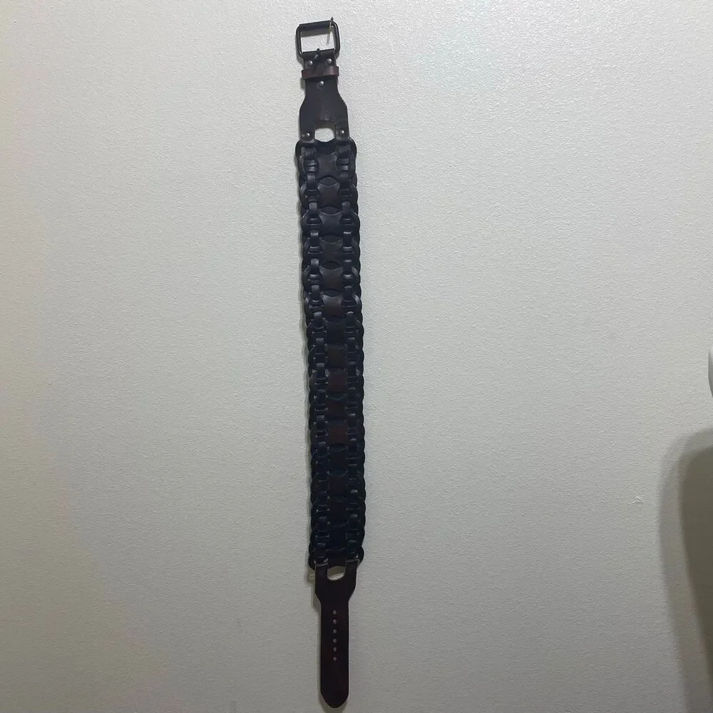 Genuine Brown Leather Women's Belt Size Medium - Picture 5 of 12